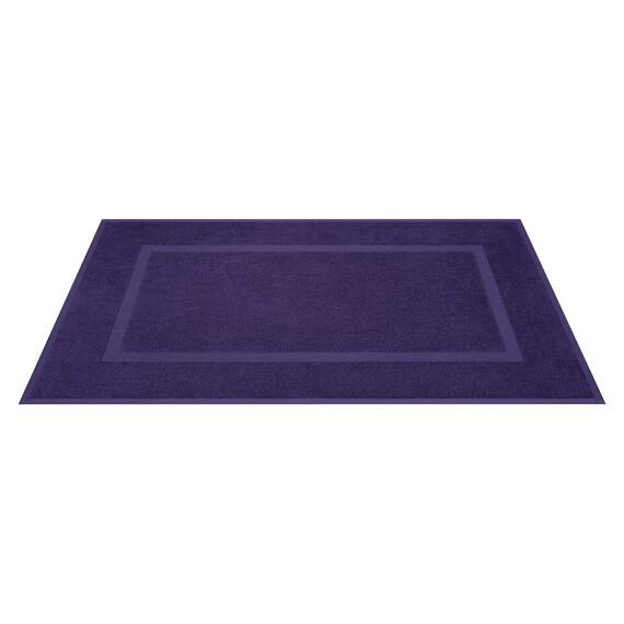 Cotton Paradise Badematten aus 100% Baumwolle, für Badezimmer, Boden, 2 Stück, 50,8 x 86,4 cm, weich, saugfähig, waschbar, schnell trocknend, lila Handtuch-Badematte
