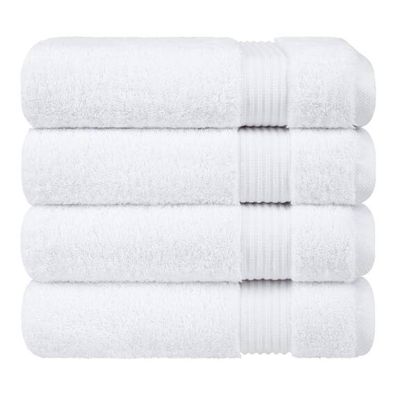 Cotton Paradise, Badetuch-Set, 100% türkische Baumwolle, Luxus-Hotel-Spa-Qualität, weich, saugfähig, schnell trocknend, dick, 600 g/m², Badezimmer-Abstand nach der Dusche, 68 x 137 cm, Weiß