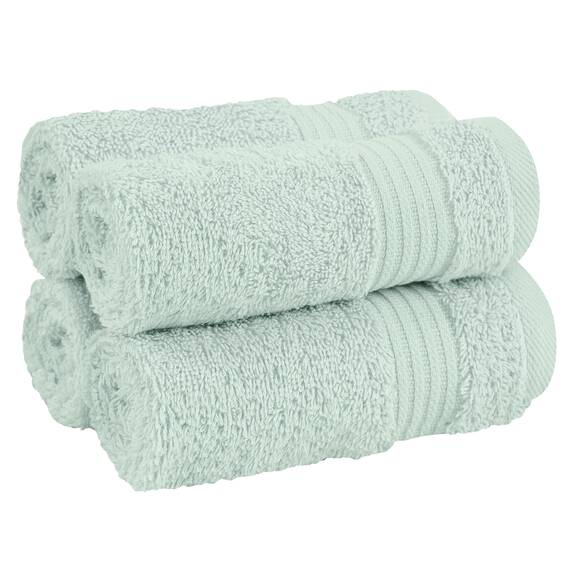 Cotton Paradise Türkische Waschlappen für Badezimmer, 100% Baumwolle, weich, saugfähig, kleine Handtücher, Flauschige Waschlappen für Körper, Minze-Waschlappen