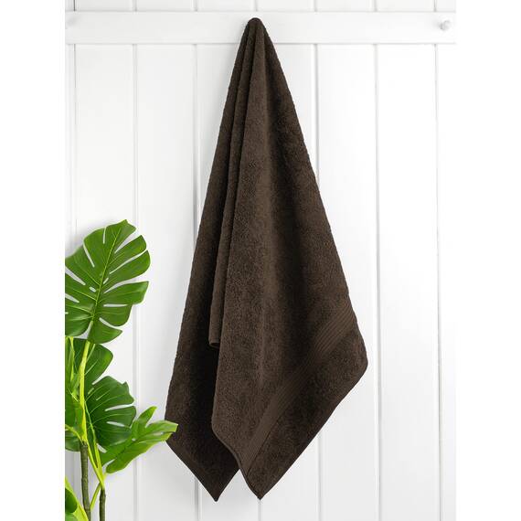 Cotton Paradise Badetücher für Badezimmer, 100% Baumwolle, 4-teiliges türkisches Badetuch-Set, weiche Plüsch-Badetücher, Clearance Badezimmer-Set, braune Badetücher