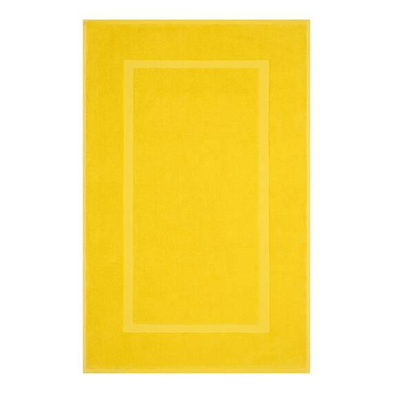 Cotton Paradise Badematten für Badezimmer, 2 Stück, 50,8 x 86,4 cm, 100% Baumwolle, Badvorleger für Badezimmer, weich, saugfähig, maschinenwaschbar, gelbes Handtuch, Badematte