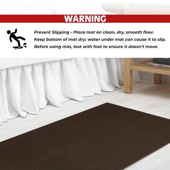 Cotton Paradise rutschfeste Badematten für Badezimmer, 100% Baumwolle, 50,8 x 86,4 cm, weich, saugfähig, schnell trocknend, maschinenwaschbar, Boden-Badematte, brauner Badteppich
