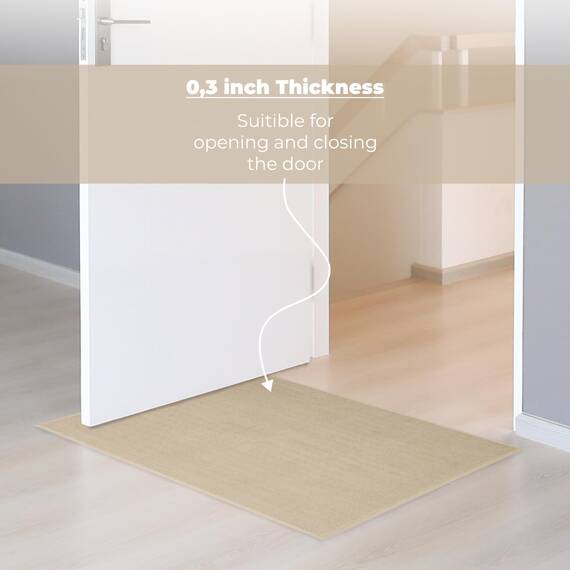 Cotton Paradise rutschfeste Badematten für Badezimmer, 100% Baumwolle, 50,8 x 86,4 cm, weich, saugfähig, schnell trocknend, maschinenwaschbar, Boden-Badematte, Beige