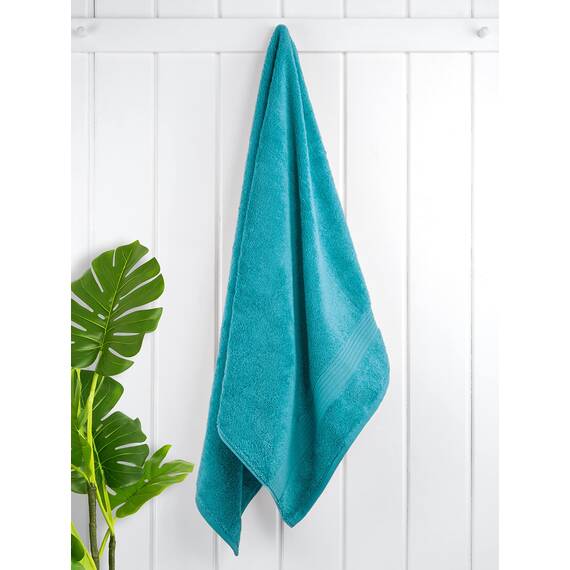 Cotton Paradise, Badetuch-Set, 100% türkische Baumwolle, Luxus-Hotel-Spa-Qualität, weich, saugfähig, schnell trocknend, dick, 600 g/m², Badezimmer-Abstand nach der Dusche, 68 x 137 cm, Aqua Blue