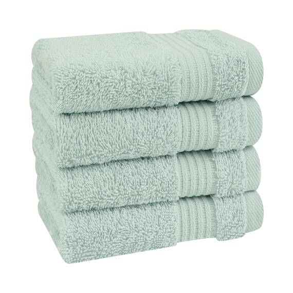 Cotton Paradise Türkische Waschlappen für Badezimmer, 100% Baumwolle, weich, saugfähig, kleine Handtücher, Flauschige Waschlappen für Körper, Minze-Waschlappen