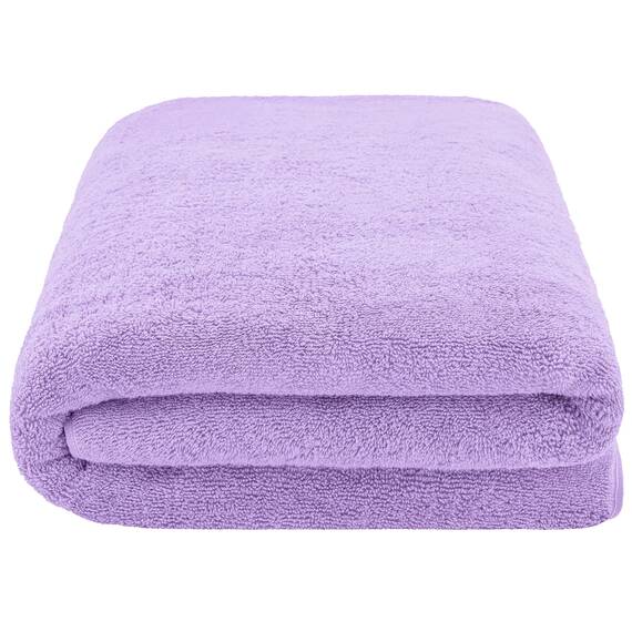 Cotton Paradise Übergroßes Badetuch, 100% Baumwolle, 40 x 80 cm, türkisches extra großes Badetuch für Badezimmer, lila