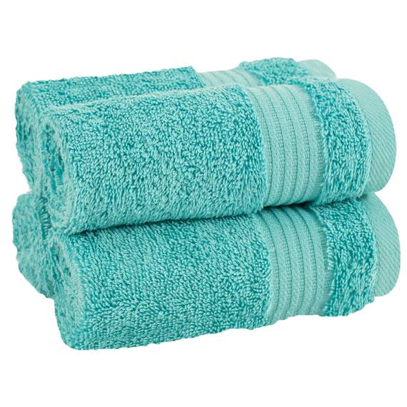 Cotton Paradise Waschlappen für Badezimmer, 33 x 33 cm, 100 % türkische Baumwolle, weiche, saugfähige Luxus-Waschlappen, kleine Handtücher, türkisfarbene Waschlappen
