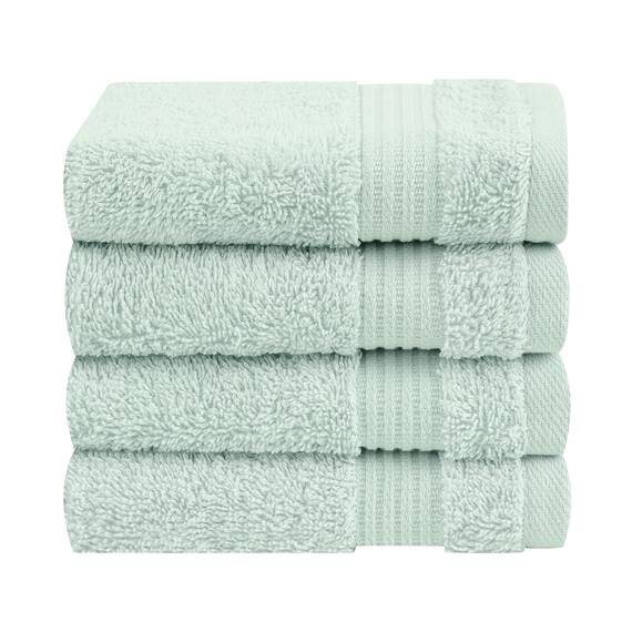 Cotton Paradise Türkische Waschlappen für Badezimmer, 100% Baumwolle, weich, saugfähig, kleine Handtücher, Flauschige Waschlappen für Körper, Minze-Waschlappen