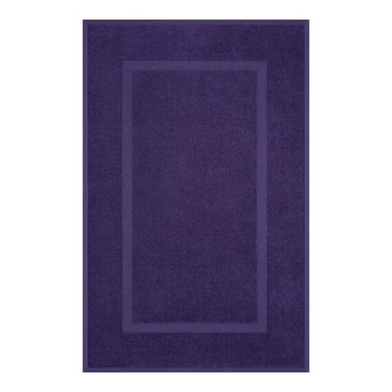 Cotton Paradise Badematten aus 100% Baumwolle, für Badezimmer, Boden, 2 Stück, 50,8 x 86,4 cm, weich, saugfähig, waschbar, schnell trocknend, lila Handtuch-Badematte