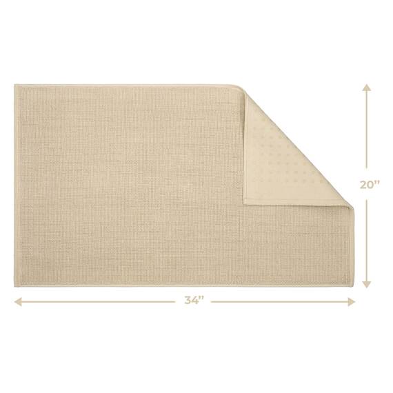 Cotton Paradise rutschfeste Badematten für Badezimmer, 100% Baumwolle, 50,8 x 86,4 cm, weich, saugfähig, schnell trocknend, maschinenwaschbar, Boden-Badematte, Beige