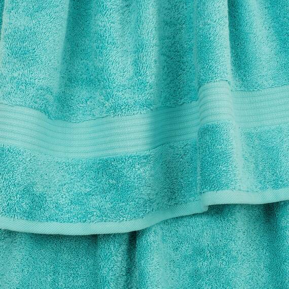 Cotton Paradise Waschlappen für Badezimmer, 33 x 33 cm, 100 % türkische Baumwolle, weiche, saugfähige Luxus-Waschlappen, kleine Handtücher, türkisfarbene Waschlappen