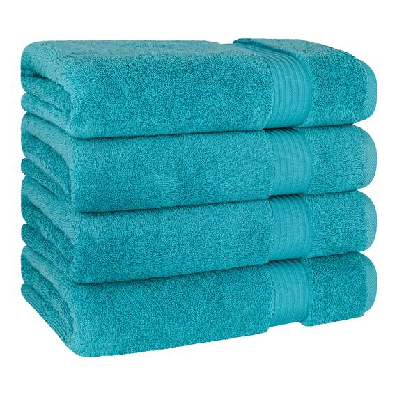 Cotton Paradise, Badetuch-Set, 100% türkische Baumwolle, Luxus-Hotel-Spa-Qualität, weich, saugfähig, schnell trocknend, dick, 600 g/m², Badezimmer-Abstand nach der Dusche, 68 x 137 cm, Aqua Blue