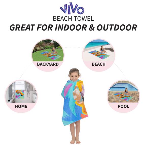 Franco Sony Vivo Strandtuch für Kinder, besonders weich, Baumwolle, 147,3 x 71,1 cm, Sony Vivo