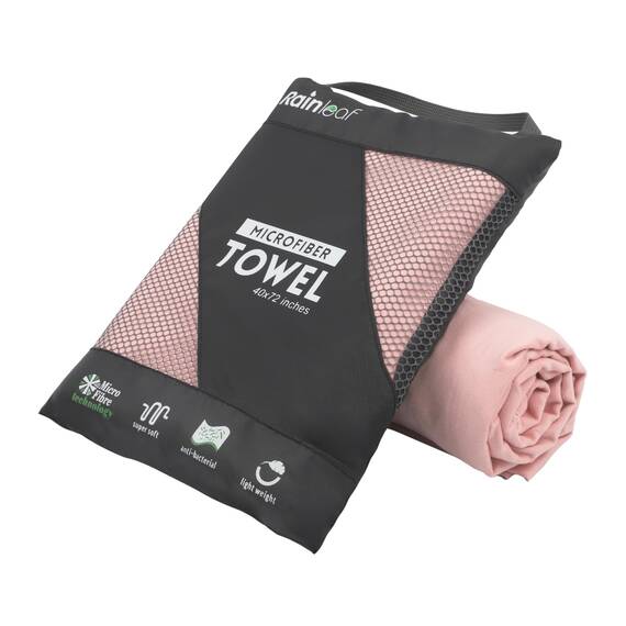 Rainleaf Mikrofaser-Handtuch, perfektes Reise-, Fitness- und Camping-Handtuch, schnell trocknend, super saugfähig, ultrakompakt, leicht, geeignet für Reisen, Strand, Dusche, Rucksackreisen, Pool