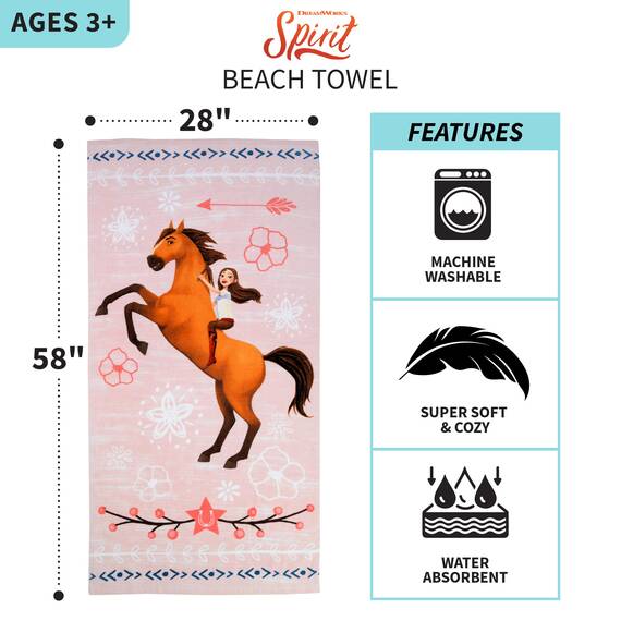 Franco Spirit Riding Free Kinder-Bad/Pool/Strandtuch, superweich, 147,3 x 71,1 cm
