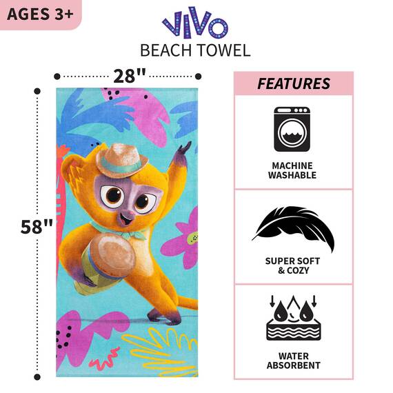 Franco Sony Vivo Strandtuch für Kinder, besonders weich, Baumwolle, 147,3 x 71,1 cm, Sony Vivo