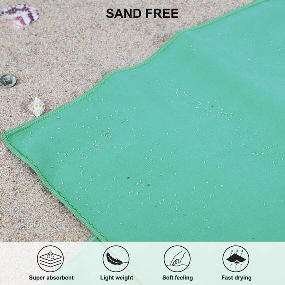 Rainleaf Mikrofaser-Handtuch, perfektes Reise-, Fitness- und Camping-Handtuch, schnell trocknend, super saugfähig, ultrakompakt, leicht, geeignet für Reisen, Strand, Dusche, Rucksackreisen, Pool
