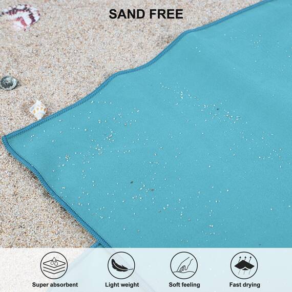 Rainleaf Mikrofaser-Handtuch, perfektes Reise-, Fitness- und Camping-Handtuch, schnell trocknend, super saugfähig, ultrakompakt, leicht, geeignet für Reisen, Strand, Dusche, Rucksackreisen, Pool