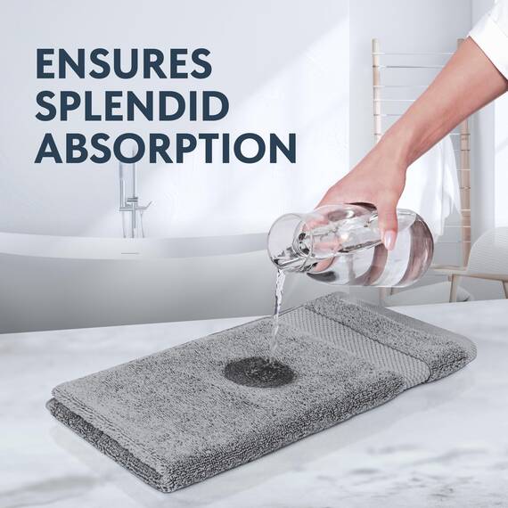 White Classic Hellgraue Luxus-Waschlappen aus Baumwolle, 12-teiliges Set, groß, 33 x 33 cm, Hotel-Stil, Gesichtshandtuch, hochsaugfähig, schnell trocknend, Waschlappen für Zuhause, Spa, Fitnessstudio