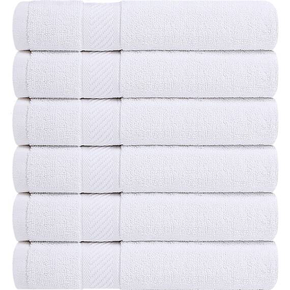 Utopia Towels Badetücher Set - Lightweight Multipurpose Schnelltrocknendes Handtuch - High Absorbency (6 Pack,Weiß, 56 x 112 cm)