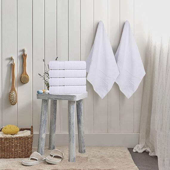 Utopia Towels Badetücher Set - Lightweight Multipurpose Schnelltrocknendes Handtuch - High Absorbency (6 Pack,Weiß, 56 x 112 cm)