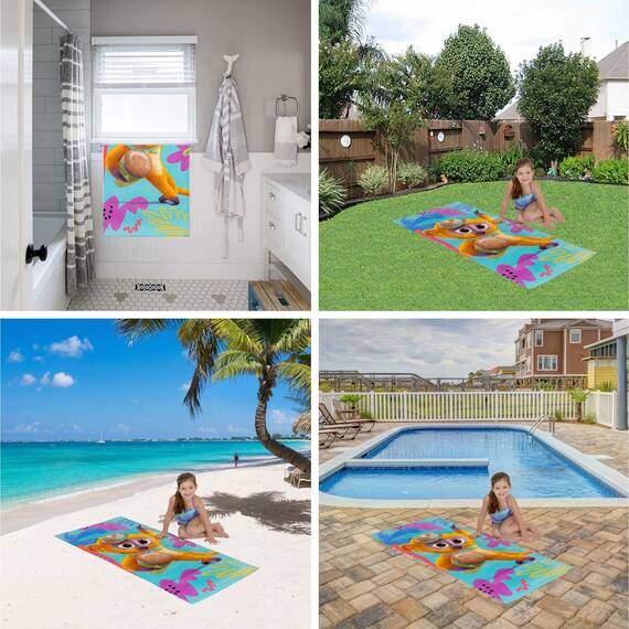Franco Sony Vivo Strandtuch für Kinder, besonders weich, Baumwolle, 147,3 x 71,1 cm, Sony Vivo