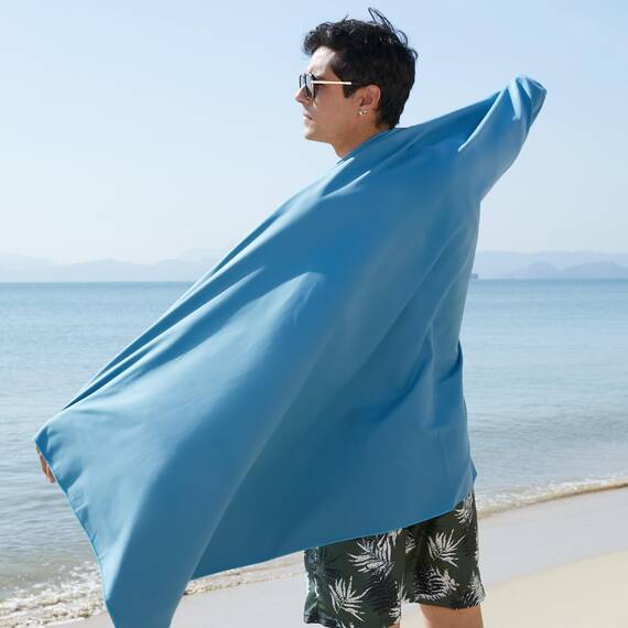 Rainleaf Mikrofaser-Handtuch, Marineblau, 76,2 x 152,4 cm