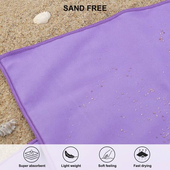 Rainleaf Mikrofaser-Handtuch, perfektes Reise-, Fitness- und Camping-Handtuch, schnell trocknend, super saugfähig, ultrakompakt, leicht, geeignet für Reisen, Strand, Dusche, Rucksackreisen, Pool