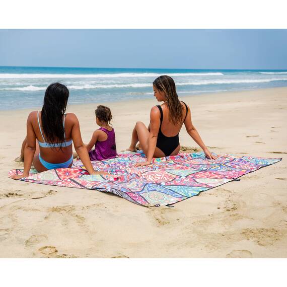Schnell trocknendes Handtuch, extra groß, 183 x 183 cm, Mikrofaser-Strandtuch, perfekt für Strand, Reisen, Schwimmen, Pool, Yoga, Wandern, Camping – leicht, schnell trocknend, kompakt für Erwachsene