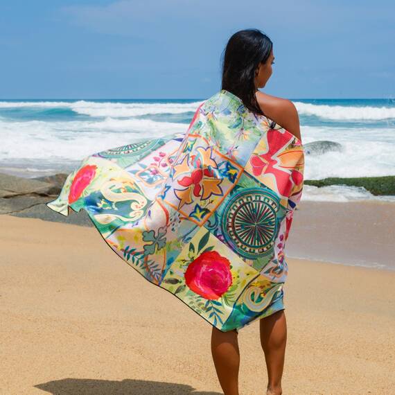 Schnell trocknendes Handtuch, extra groß, Waffelmuster, 200 x 89 cm, Mikrofaser-Strandtuch, perfekt für Strand, Reisen, Schwimmen, Pool, Yoga, Wandern, Camping – leicht, schnell trocknend, kompakt für