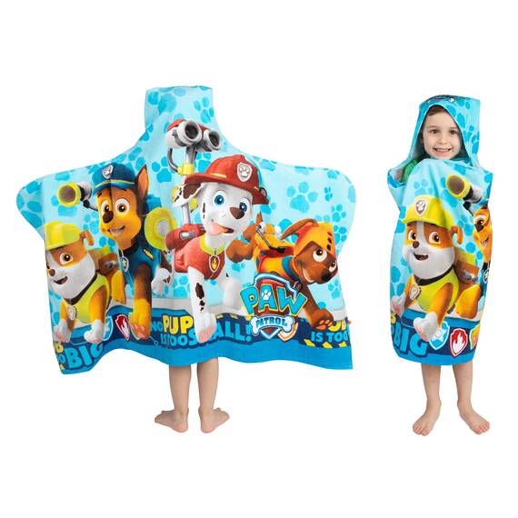 Franco Badetuch und Strandtuch für Kinder, weicher Baumwoll-Frottee, 61 x 127 cm, Paw Patrol Blau