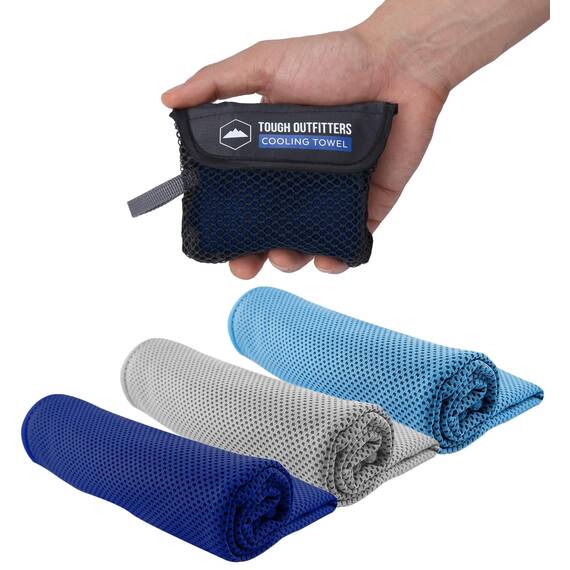 Robuste kühlende Handtücher für den Außenbereich (99,1 x 30,5 cm) – kühlende Handtücher für Hals und Gesicht, kühlende Nackenwickel – Schweißtücher für Camping, Fitnessstudio, Yoga und Sport