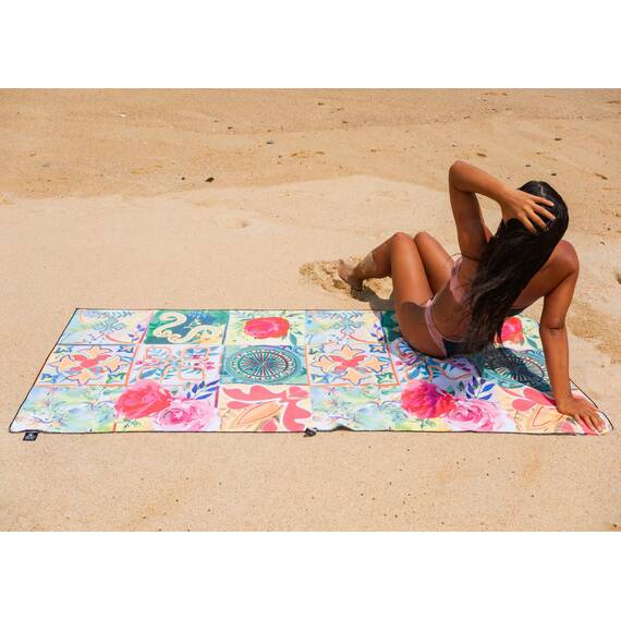 Schnell trocknendes Handtuch, extra groß, Waffelmuster, 200 x 89 cm, Mikrofaser-Strandtuch, perfekt für Strand, Reisen, Schwimmen, Pool, Yoga, Wandern, Camping – leicht, schnell trocknend, kompakt für