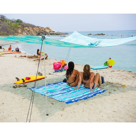 Elite Trend Mikrofaser-Strandtuch für Reisen: Übergröße XL 198 x 99 cm, 160 180 schnell trocknend, leicht, Dusch- und Körperhandtücher, sandfrei, perfekt (W-Wow Ocean, Family (183 183 cm)