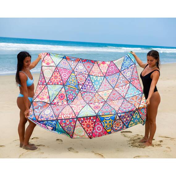 Schnell trocknendes Handtuch, extra groß, 183 x 183 cm, Mikrofaser-Strandtuch, perfekt für Strand, Reisen, Schwimmen, Pool, Yoga, Wandern, Camping – leicht, schnell trocknend, kompakt für Erwachsene