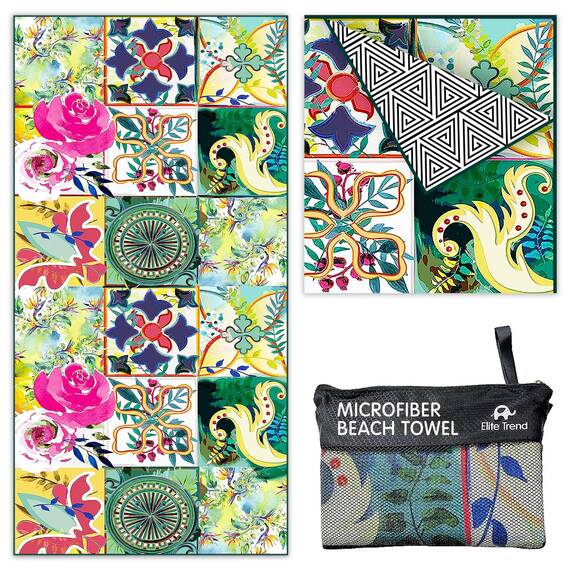 Schnell trocknendes Handtuch, extra groß, Waffelmuster, 200 x 89 cm, Mikrofaser-Strandtuch, perfekt für Strand, Reisen, Schwimmen, Pool, Yoga, Wandern, Camping – leicht, schnell trocknend, kompakt für