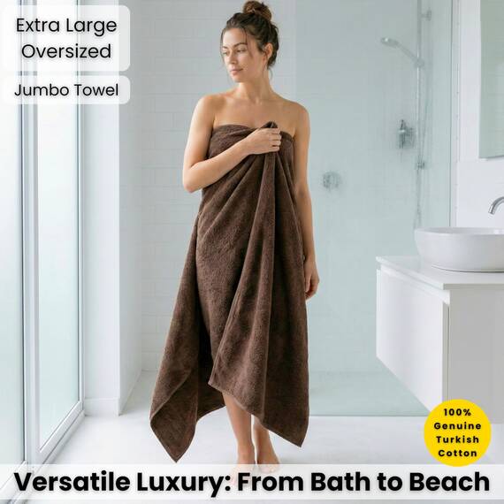 SALBAKOS Ökologisches Badetuch aus türkischer Baumwolle für Luxushotel und Wellnessbereich 12 Stück 40" x 80" Badetuch Schokolade