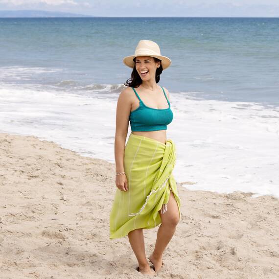 WETCAT Türkisches Strandtuch, 100 % Baumwolle, sandfrei, schnell trocknend, extra groß, leicht, Reisehandtuch für Erwachsene, Strandzubehör, Geschenk (Zitrusfrüchte, 96,5 x 180,3 cm)