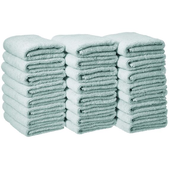Amazon Basics Handtücher aus Baumwolle 24er-Pack 24-Pack eisblau