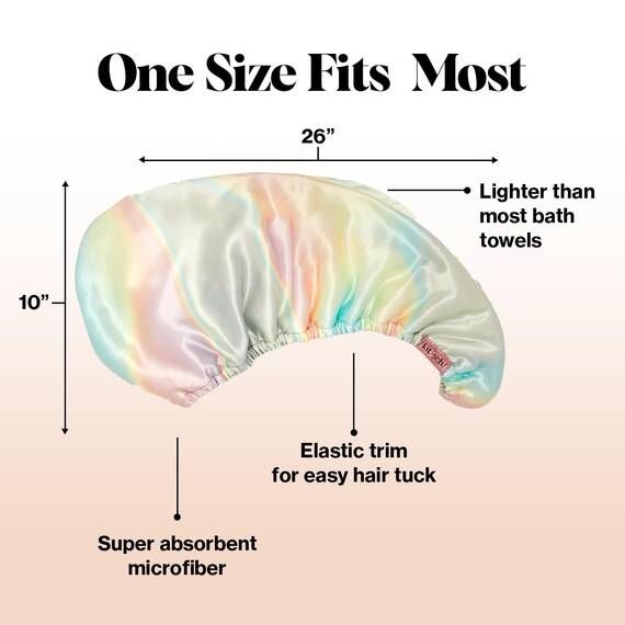 Kitsch Satin-umwickeltes Mikrofaser-Haarhandtuch – schnell trocknend, lockiges Haar für Damen, nasses Haar, Mikrofaser-Handtuch für Haare, Haartrockner-Handtuch, Haartücher für Damen, Haarturban für