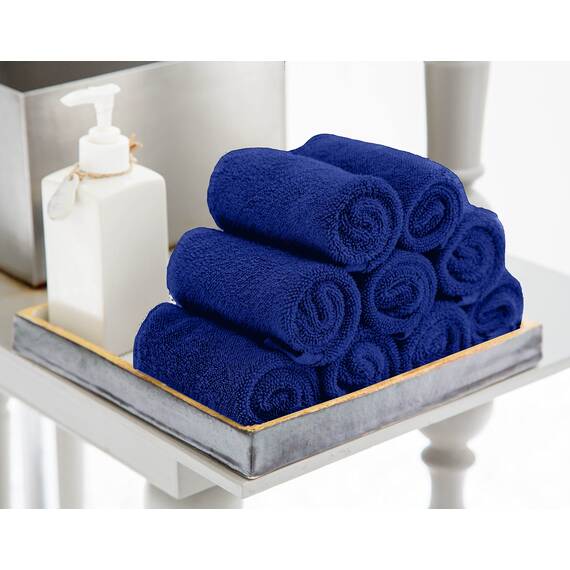 Utopia Towels Baumwoll-Waschlappen-Set – 100% ringgesponnene Baumwolle, hochwertige Flanell-Waschlappen für das Gesicht, sehr saugfähige und weiche Handtücher, 24 Stück, Königsblau