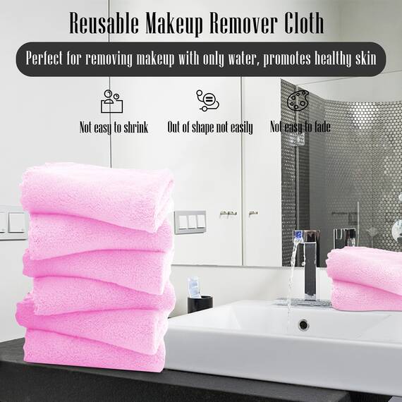 TENSTARS Premium-Waschlappen-Set – schnell trocknend, weiche Mikrofaser, Korallensamt, sehr saugfähig, vielseitig einsetzbar als Bad, Spa, Gesicht, Fingerspitzen-Handtuch (Frozen Berry)