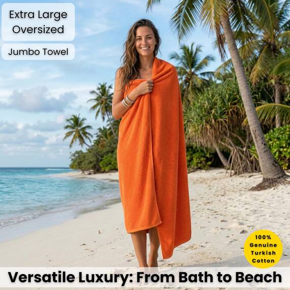 SALBAKOS Luxuriöse Strand- und Badetücher, 100 % türkische Baumwolle, extra groß, 101,6 x 203,2 cm, übergroße Badetücher, Premium-Hotelqualität, dick, weich, saugfähig, türkisches Handtuch (1 Stück