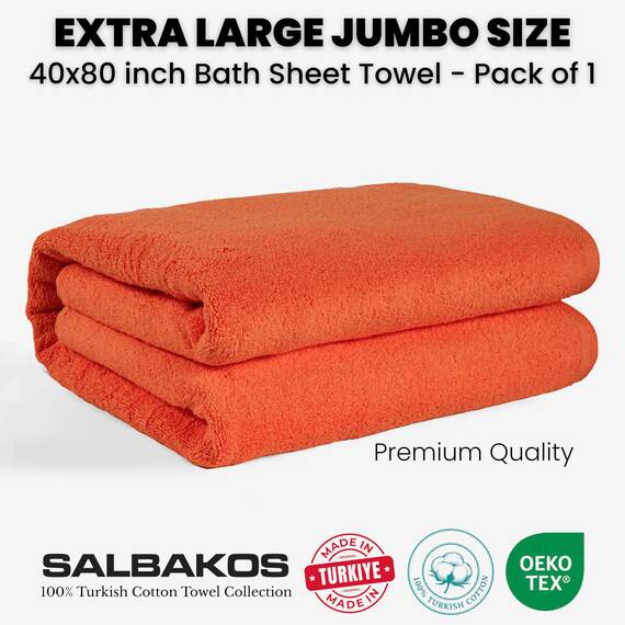 SALBAKOS Luxuriöse Strand- und Badetücher, 100 % türkische Baumwolle, extra groß, 101,6 x 203,2 cm, übergroße Badetücher, Premium-Hotelqualität, dick, weich, saugfähig, türkisches Handtuch (1 Stück