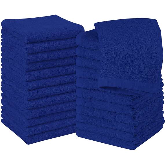 Utopia Towels Baumwoll-Waschlappen-Set – 100% ringgesponnene Baumwolle, hochwertige Flanell-Waschlappen für das Gesicht, sehr saugfähige und weiche Handtücher, 24 Stück, Königsblau