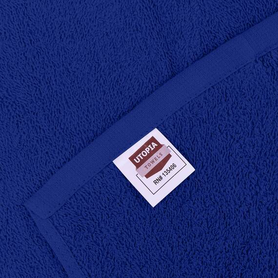 Utopia Towels Baumwoll-Waschlappen-Set – 100% ringgesponnene Baumwolle, hochwertige Flanell-Waschlappen für das Gesicht, sehr saugfähige und weiche Handtücher, 24 Stück, Königsblau