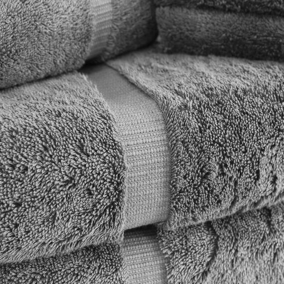 Towel Bazaar Luxus Spa und Hotel Qualität Premium türkisches 8-teiliges Handtuch-Set (2 x Badetücher, 2 x Handtücher, 4 x Waschlappen, grau)