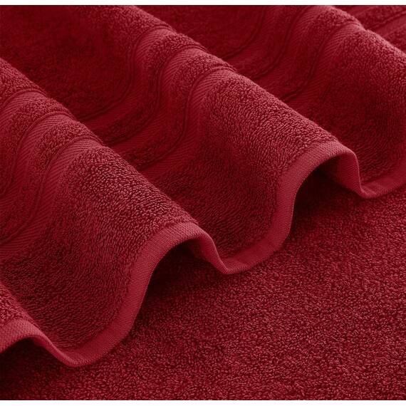 Hawmam Linen Badetücher, 4 Stück, weich und saugfähig, Premium-Qualität, perfekt für den täglichen Gebrauch, 100% Baumwolle, Burgunderrot