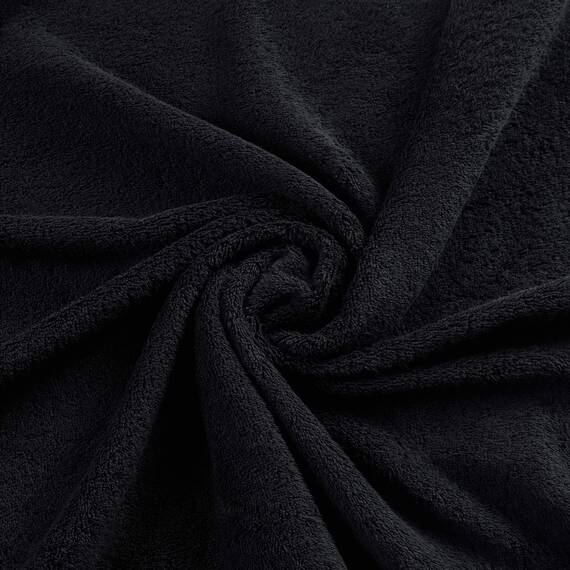 Qute Home 6-Piece Bath Towels Set, 100% Turkish Cotton Premium Quality Bathroom Towels, Soft and Absorbent Turkish Towels, Set Includes 2 Bath Towels, 2 Hand Towels and 2 Washcloths (Black)