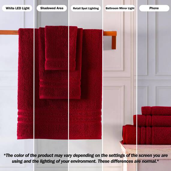 Hammam Linen Burgunderrote Handtücher 4er-Pack – 16 x 30 türkische Baumwolle Premium Qualität weich und saugfähig kleine Handtücher für Badezimmer